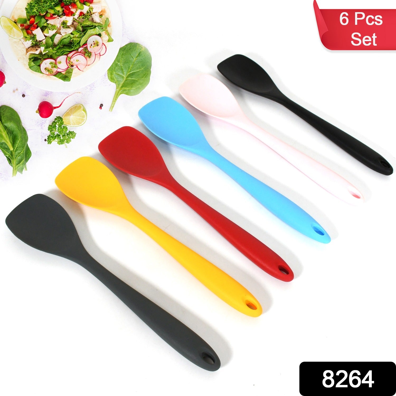 Multipurpose Silicone Spoon, Silicone Basting Spoon Non-Stick Kitchen Utensils Household Gadgets Heat-Resistant Non Stick Spoons Kitchen Cookware Items For Cooking and Baking (6 Pcs Set) Multipurpose Silicone Spoon, Silicone Basting Spoon Non-Stick Kitchen Utensils Household Gadgets Heat-Resistant Non Stick Spoons Kitchen Cookware Items For Cooking and Baking (6 Pcs Set)